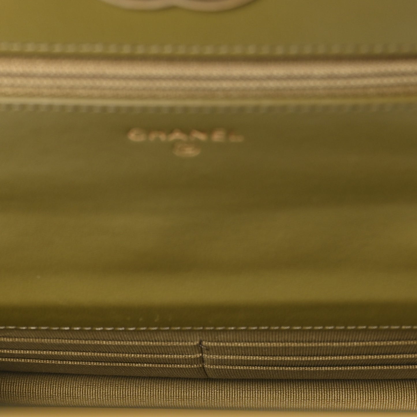 Lambskin Quilted Chanel 19 Wallet On Chain WOC Green