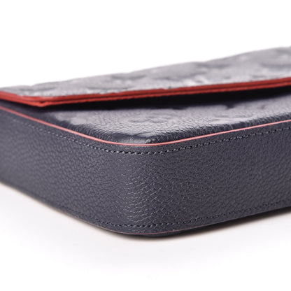 Louis Vuitton Empreinte Pochette Felicie Chain Wallet Marine Rouge 13 of 16
