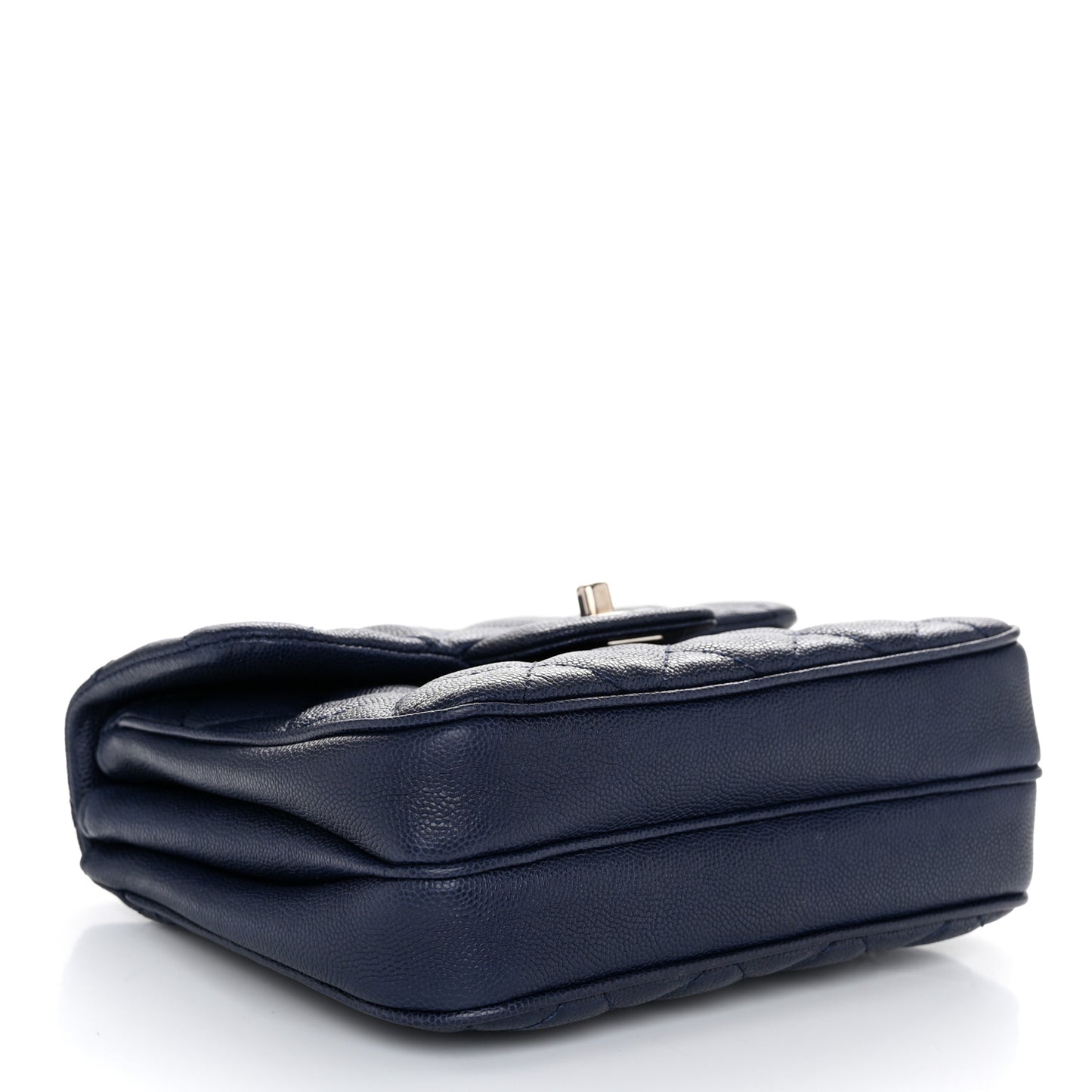 Caviar Quilted Small Urban Companion Flap Navy