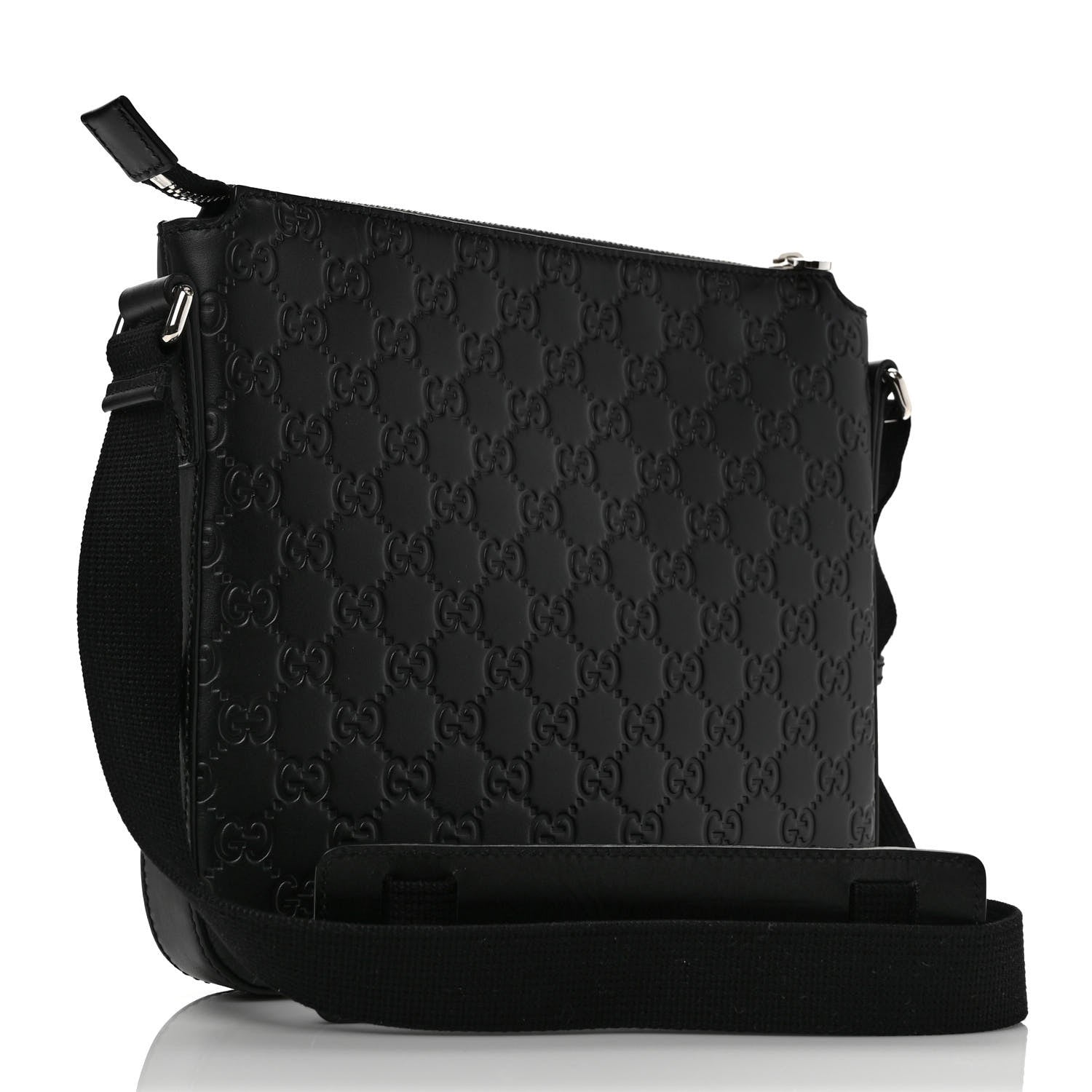 Gucci Guccissima Signature Small Messenger Bag Black 3 of 10