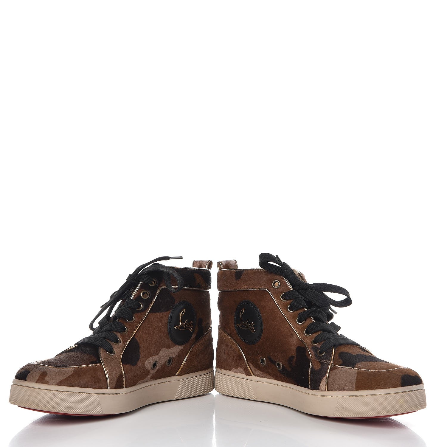Christian Louboutin Pony Hair Camo Rantus Orlato Flat Sneakers 37.5 6 of 13