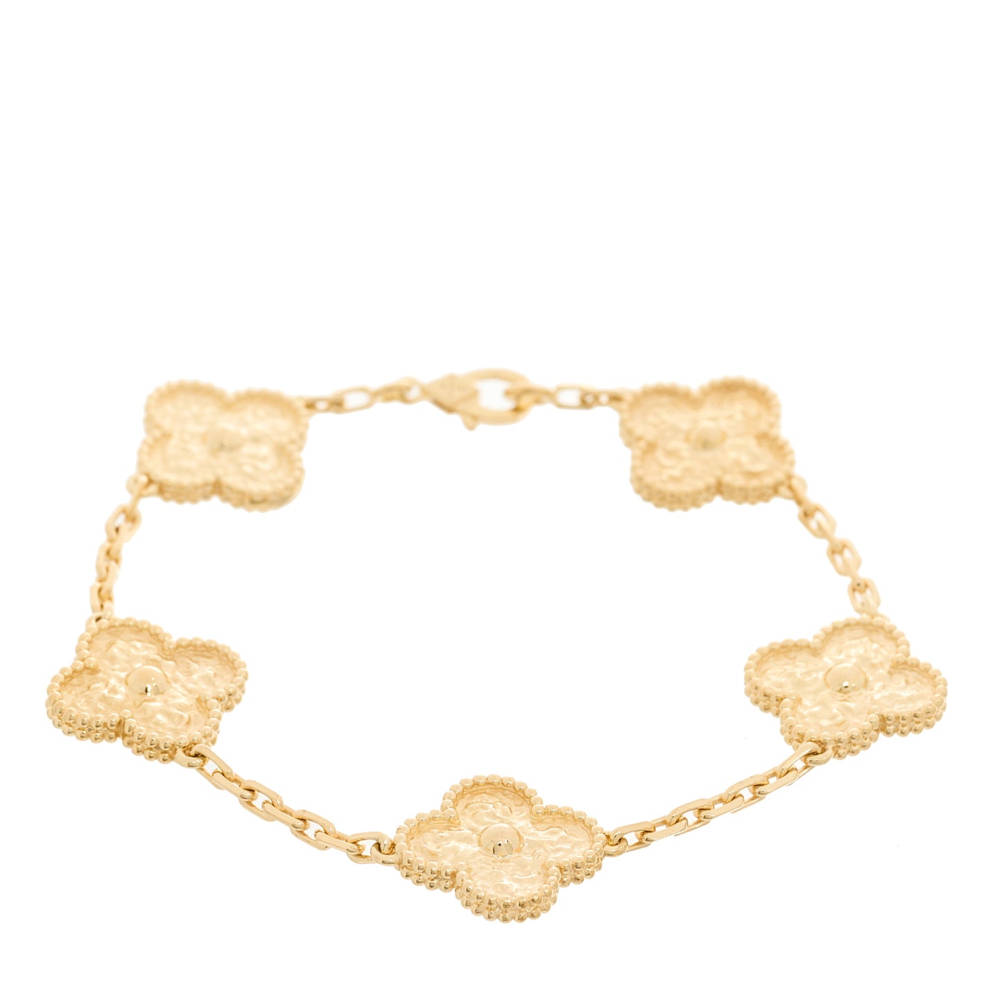 18K Yellow Gold 5 Motifs Vintage Alhambra Bracelet