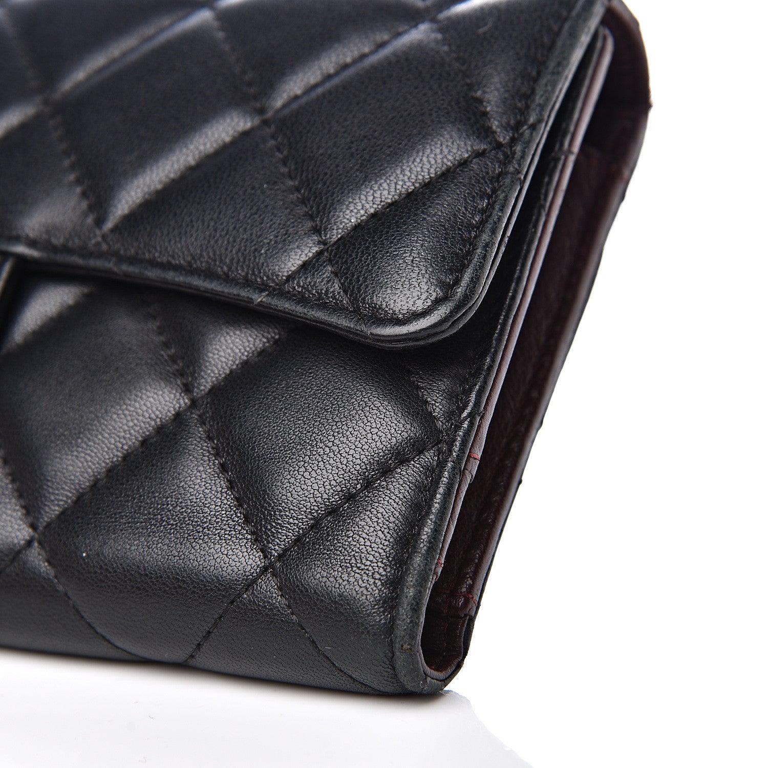 Chanel Lambskin Quilted Large Flap Wallet Black 9 of 17