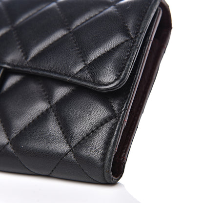 Chanel Lambskin Quilted Large Flap Wallet Black 9 of 17