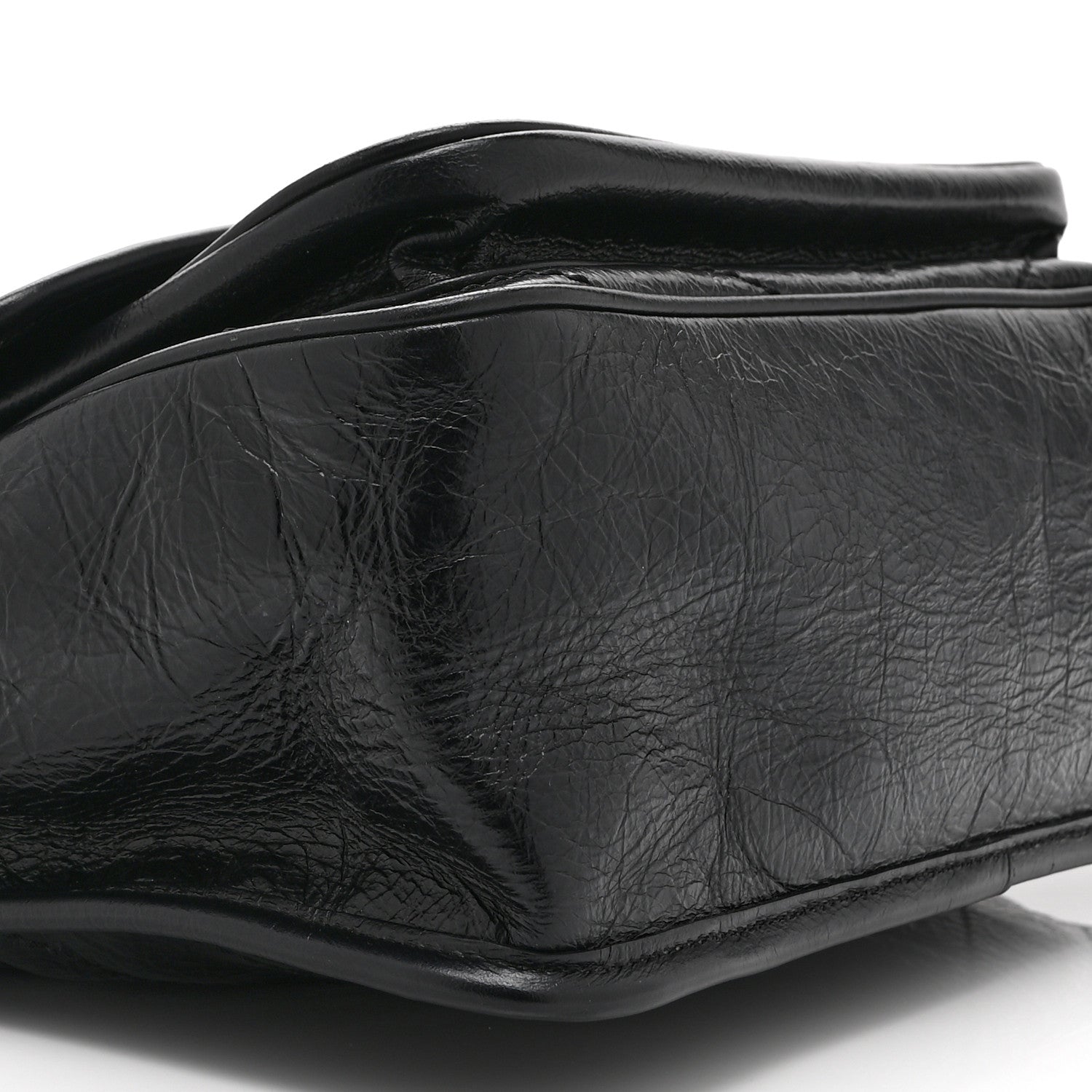 Saint Laurent Crinkled Calfskin Matelasse Monogram Medium Niki Chain Satchel Black 9 of 10