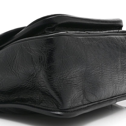 Saint Laurent Crinkled Calfskin Matelasse Monogram Medium Niki Chain Satchel Black 9 of 10