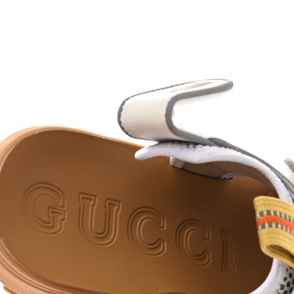 Gucci Mesh Fabric Tinsel Sport Sandals 37 White Silver 7 of 11