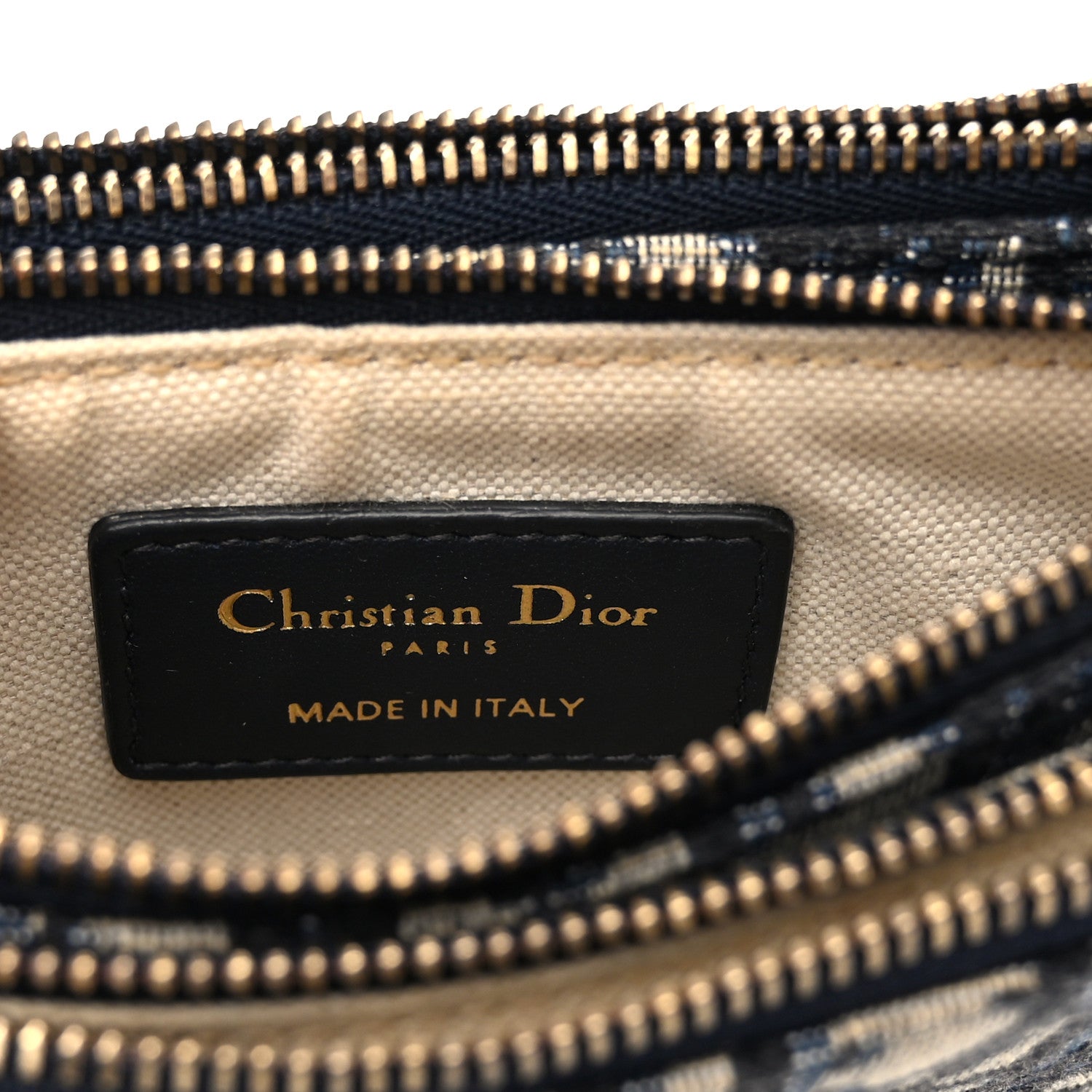 Christian Dior Oblique Saddle Pouch With Strap Navy Blue 8 of 13