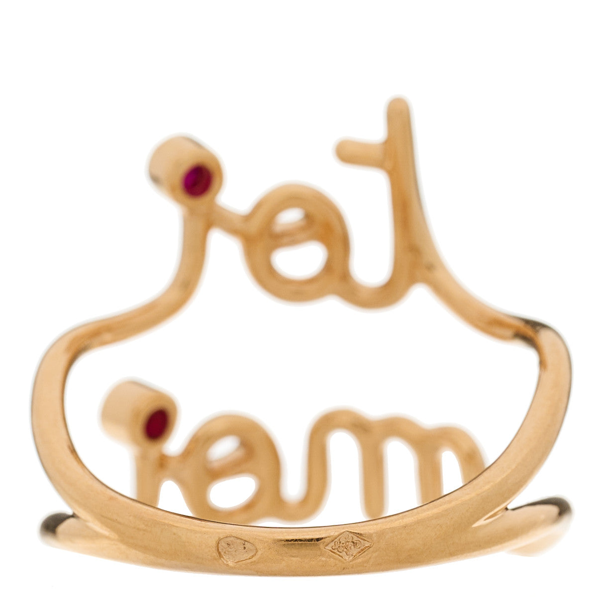 18K Yellow Gold Ruby Toi Moi Ring 54 6.75
