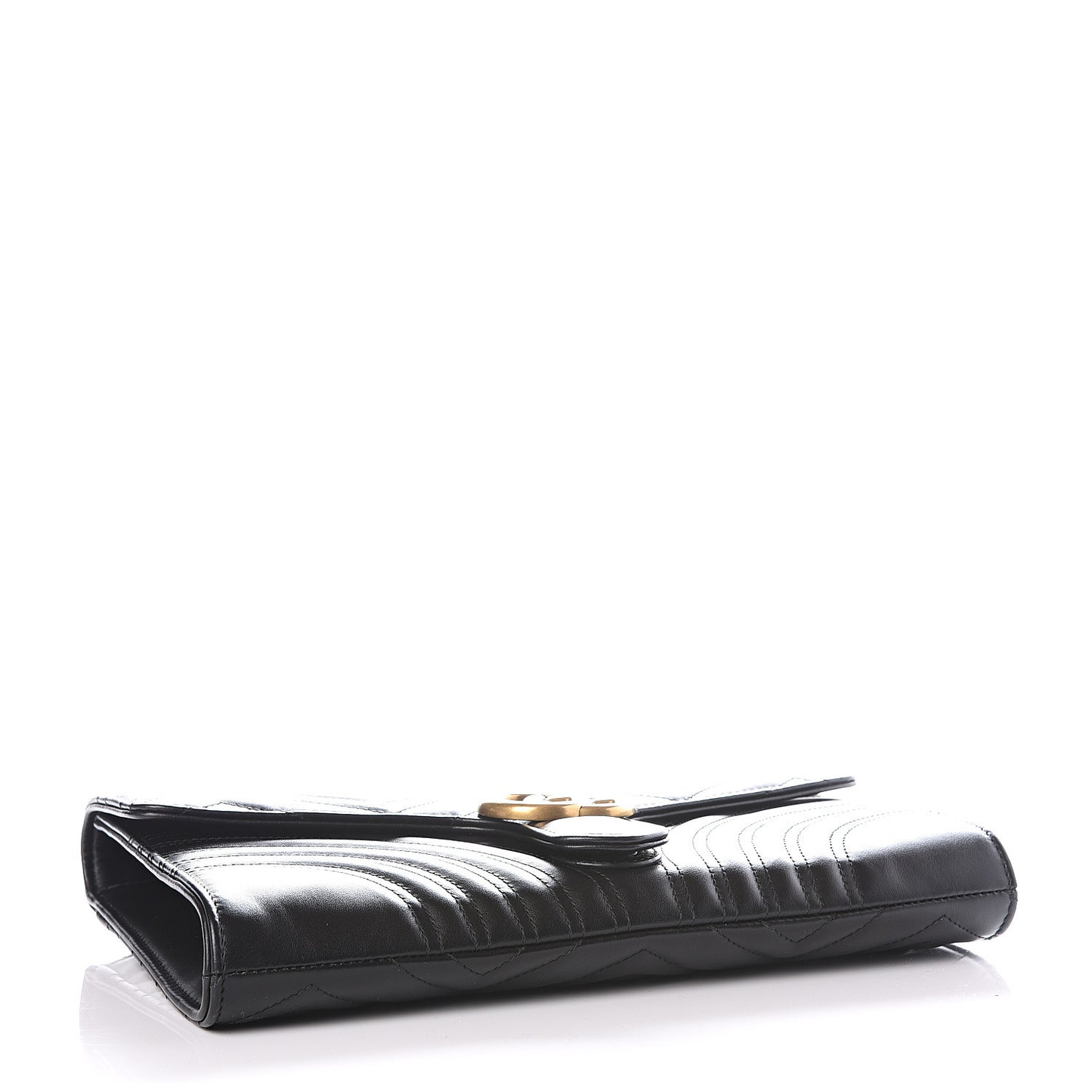 Calfskin Matelasse GG Marmont Clutch Black