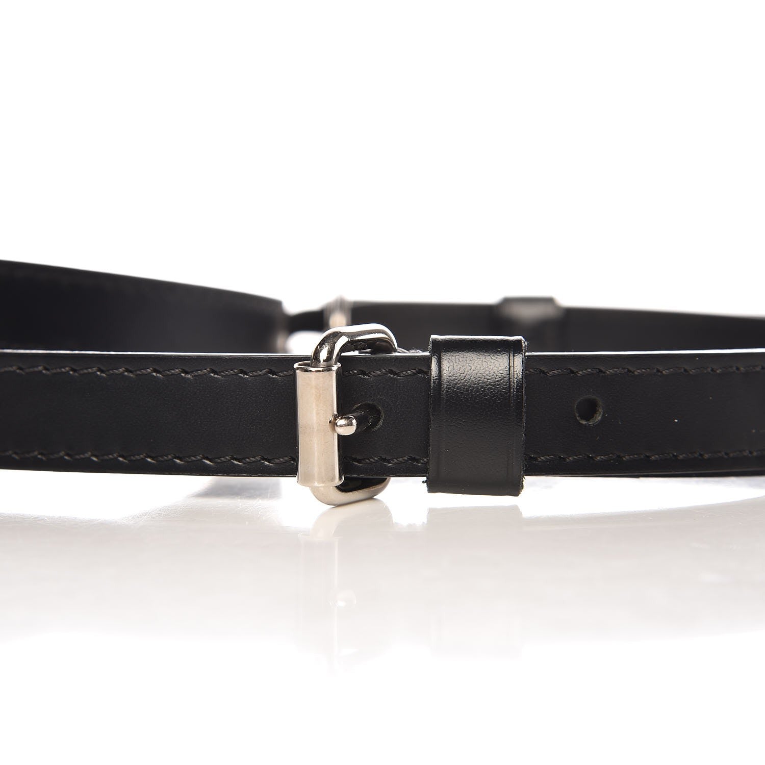 Louis Vuitton Calfskin 16mm Adjustable Shoulder Strap Black 2 of 4