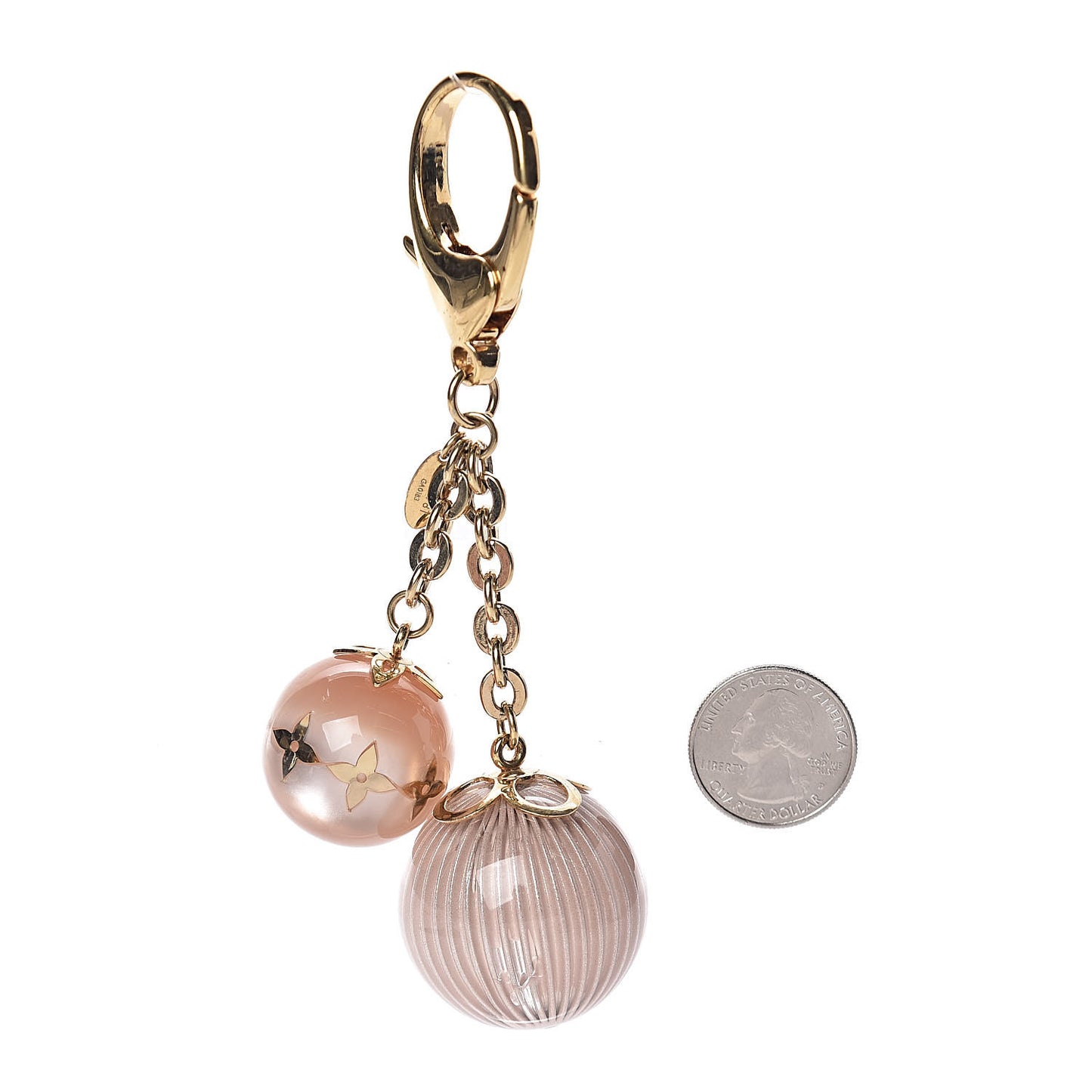 Fleur Ball Bag Charm Pink