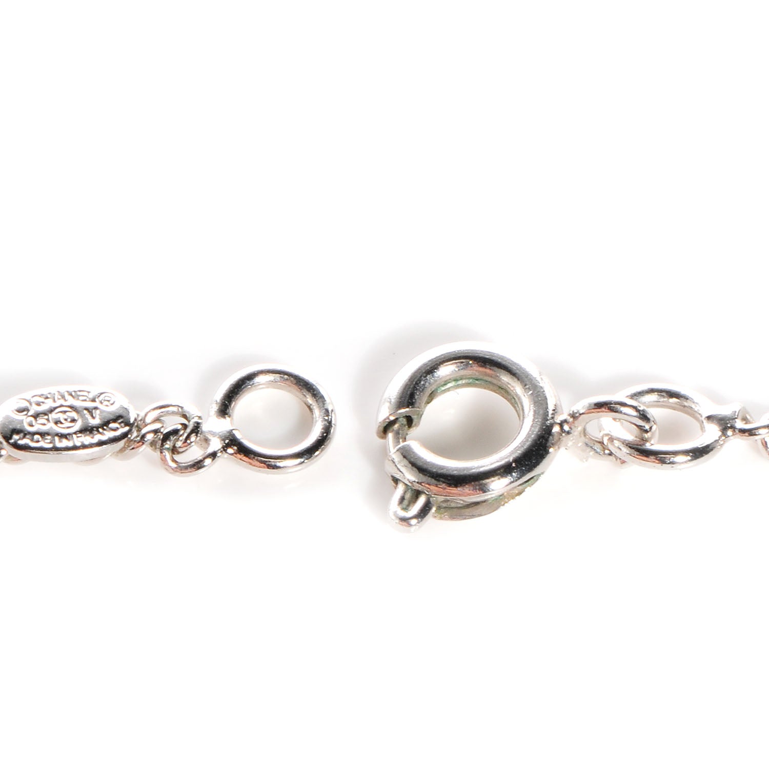Chanel Enamel CC Necklace Beige 5 of 6
