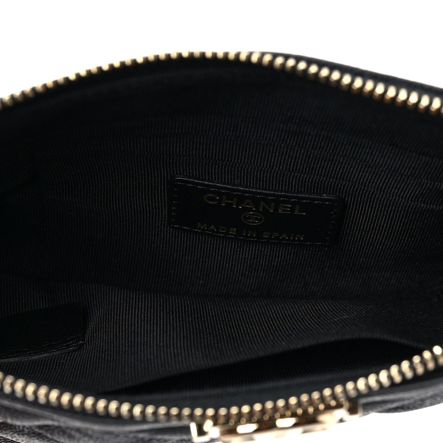 Caviar Quilted Small Boy Cosmetic Case Black