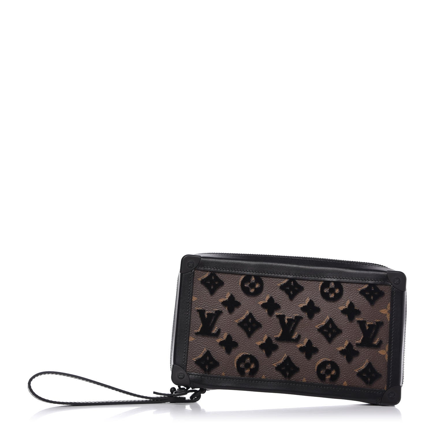 Louis Vuitton Monogram Tuffetage Soft Trunk Clutch Black 1 of 11