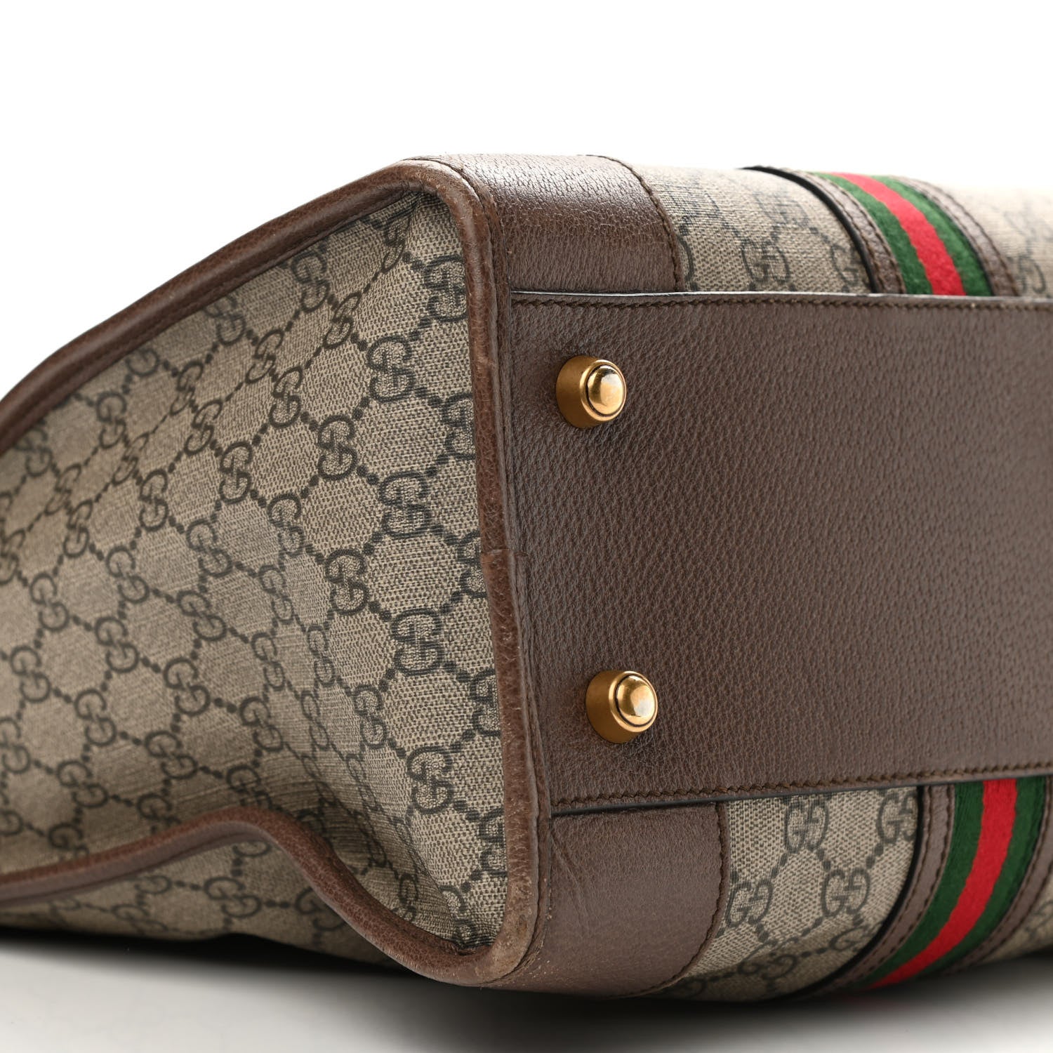 Gucci Soft GG Supreme Monogram Web Neo Vintage Duffle Bag Beige New Acero Crop 9 of 17