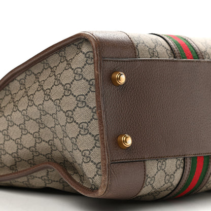 Gucci Soft GG Supreme Monogram Web Neo Vintage Duffle Bag Beige New Acero Crop 9 of 17