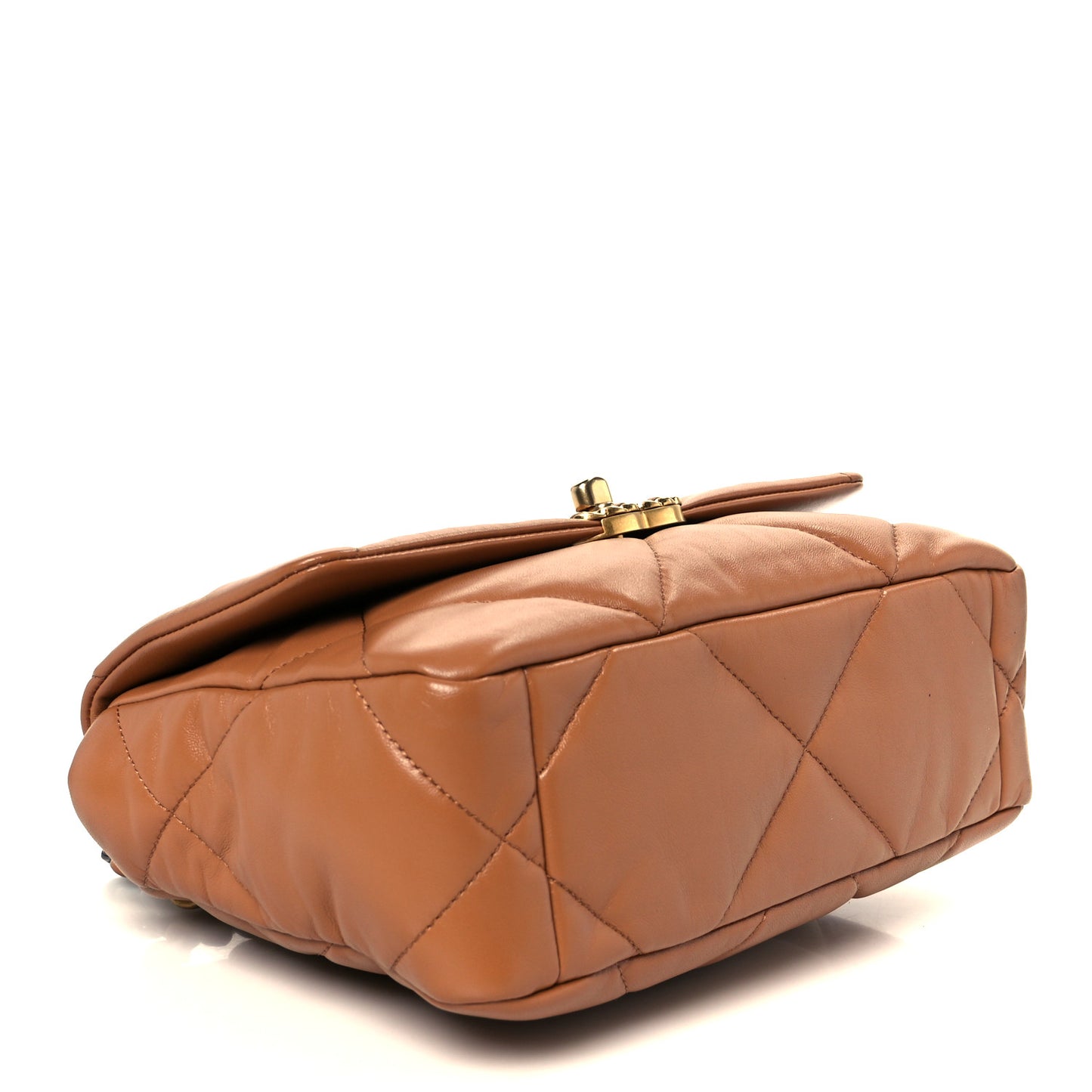 Lambskin Quilted Medium Chanel 19 Flap Brown