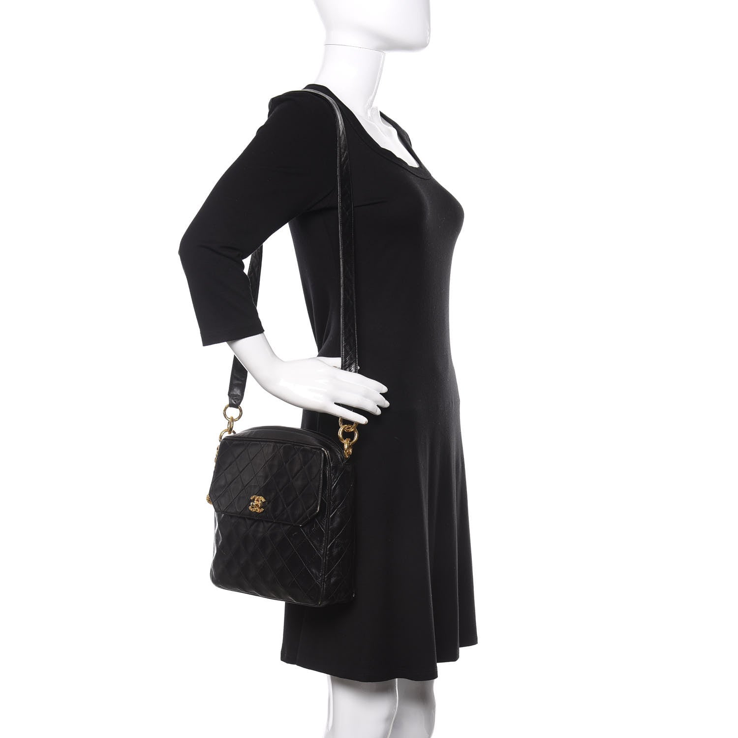 Chanel Lambskin Quilted Flap Shoulder Bag Black 2 of 17