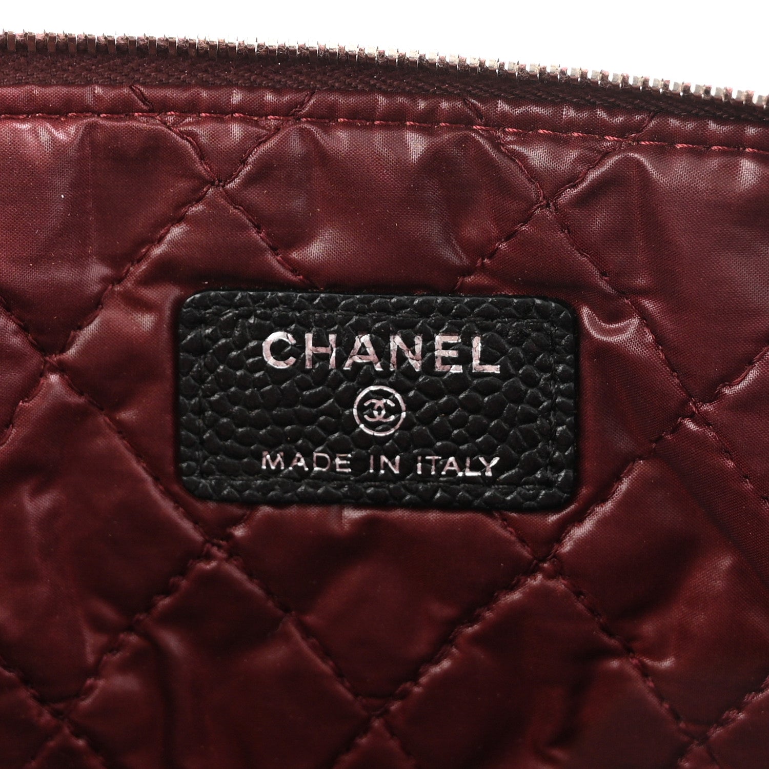 Chanel Caviar Quilted Large Cosmetic Case Black 6 of 7