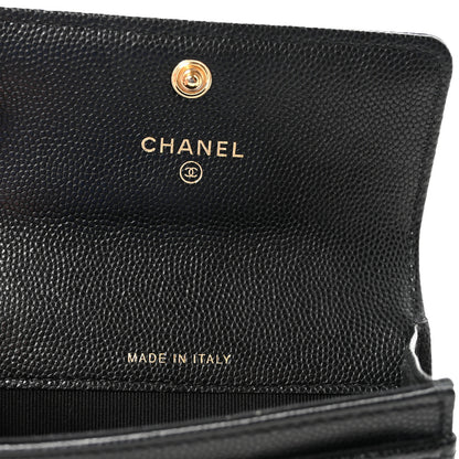 Chanel Caviar Quilted Boy Flap Card Holder Black 7 of 8