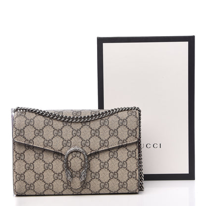 Gucci GG Supreme Monogram Mini Dionysus Chain Wallet Beige Vulcanic Red 11 of 11