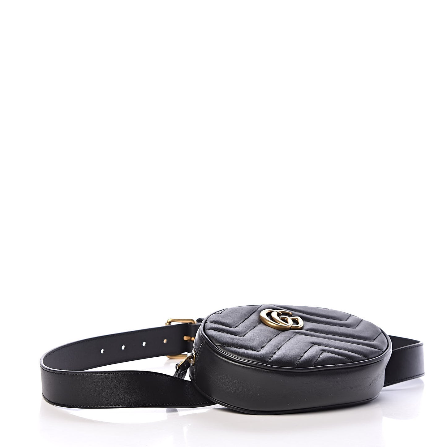 Calfskin Matelasse GG Marmont Belt Bag 95 38 Black