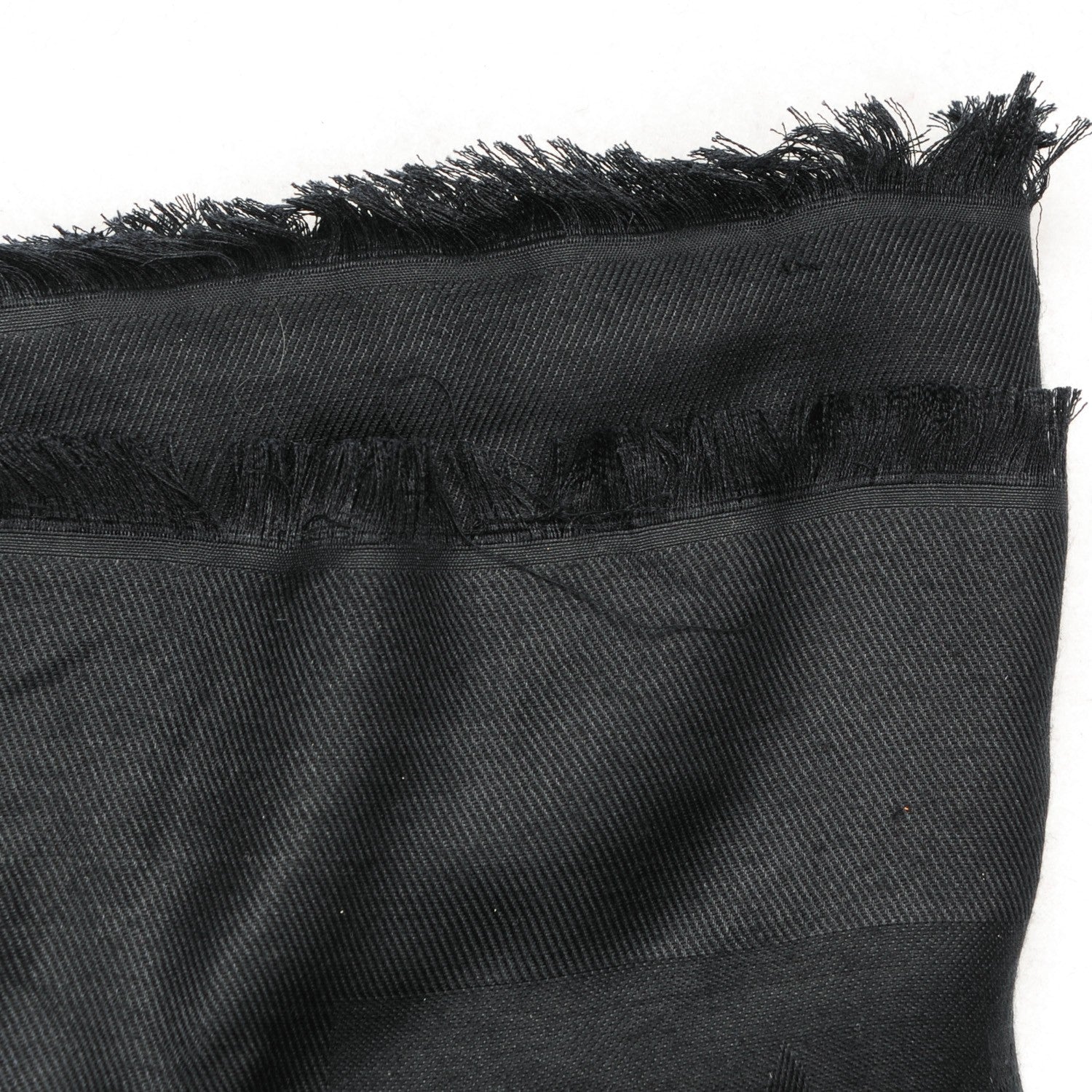 Louis Vuitton Silk Wool Monogram Shawl Black 6 of 7