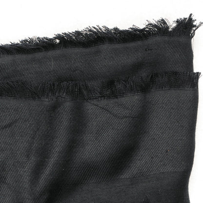 Louis Vuitton Silk Wool Monogram Shawl Black 6 of 7