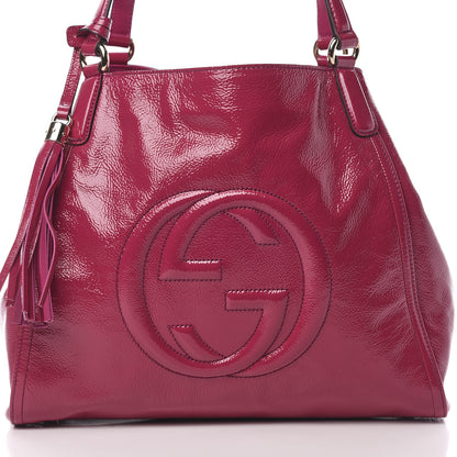 Gucci Vernice Naplack Medium Soho Shoulder Bag Bright Bouganville 8 of 10