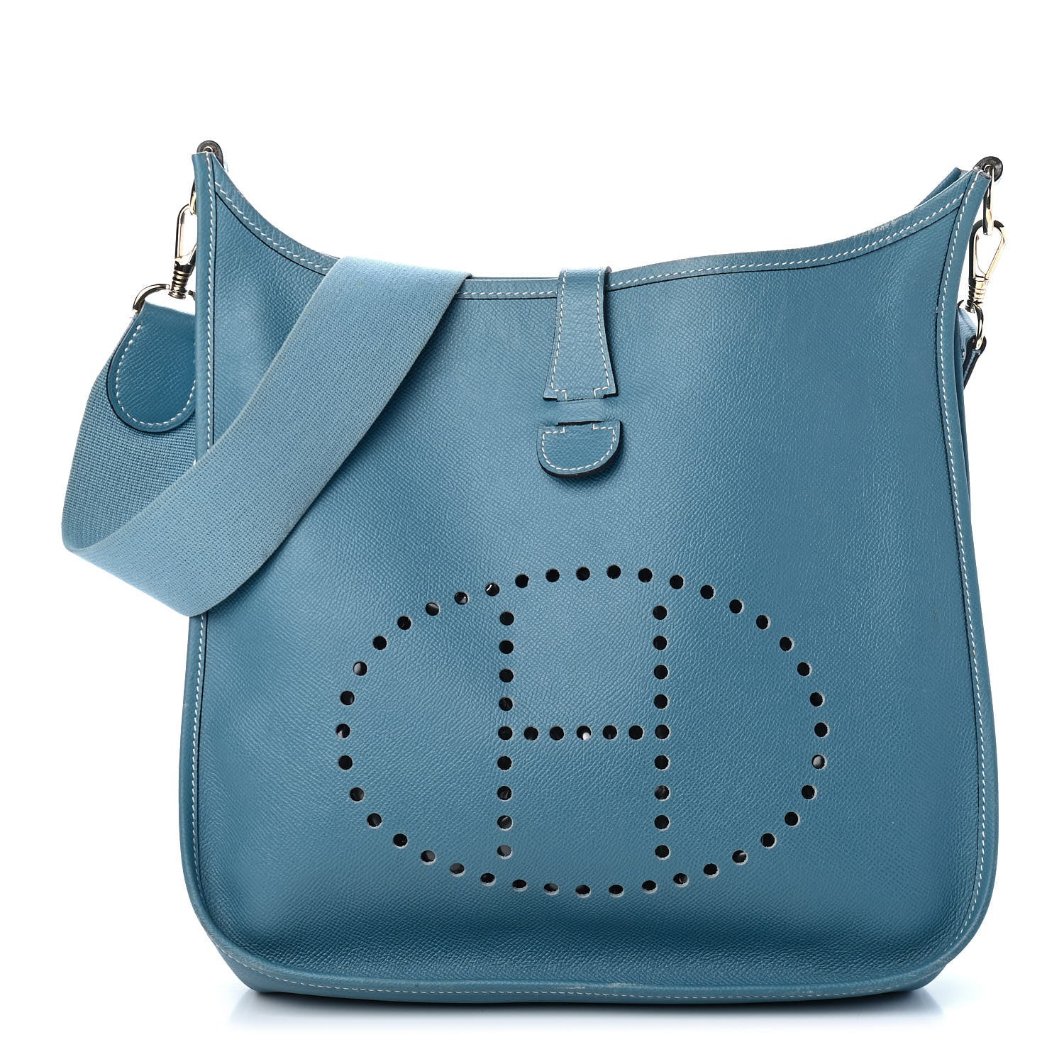 Hermes Epsom Evelyne GM Blue Jean 1 of 12
