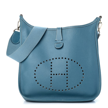 Hermes Epsom Evelyne GM Blue Jean 1 of 12