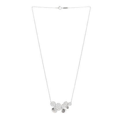Tiffany Platinum Diamond Mini Paper Flowers Cluster Pendant Necklace 3 of 5