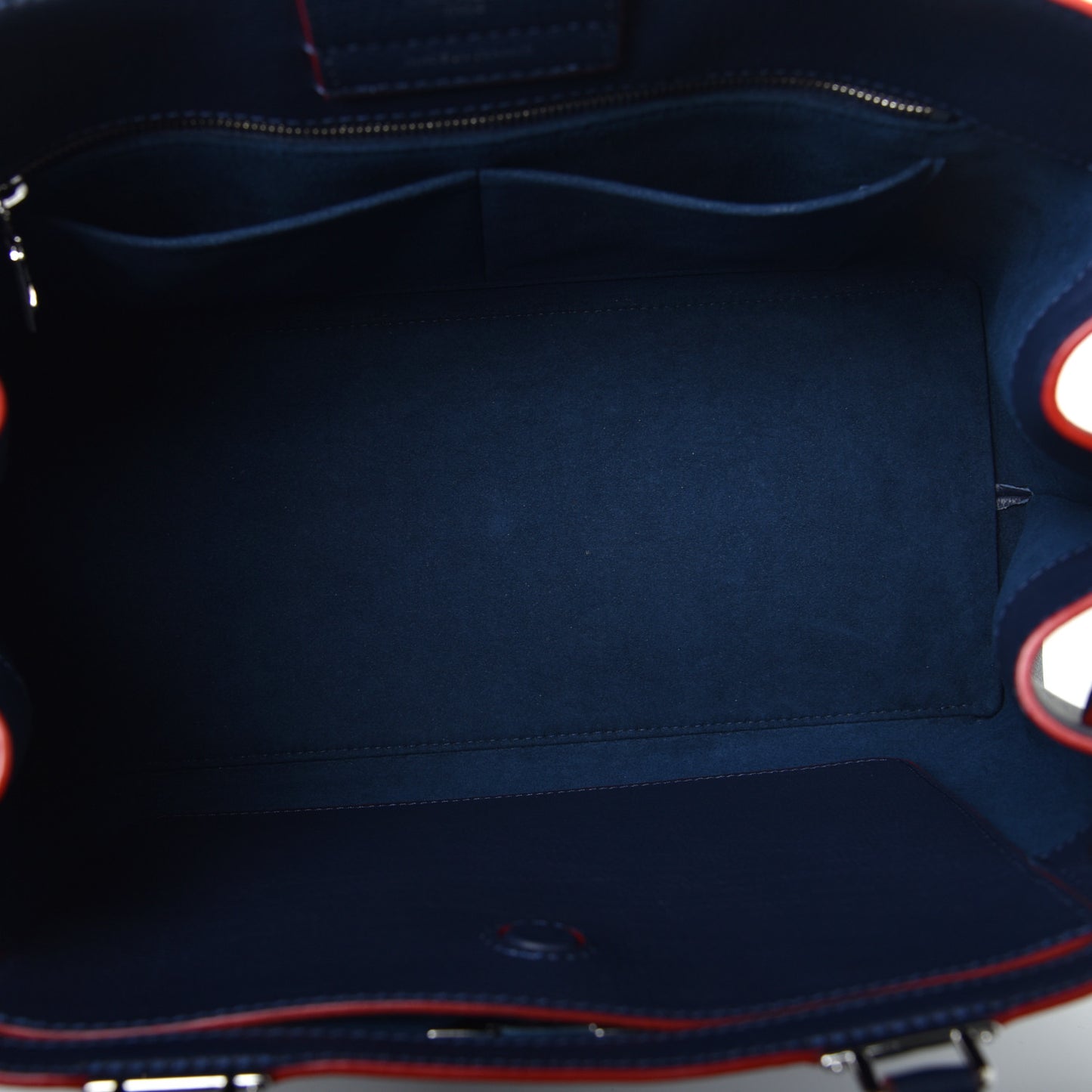 Calfskin Lockme Day Marine Rouge