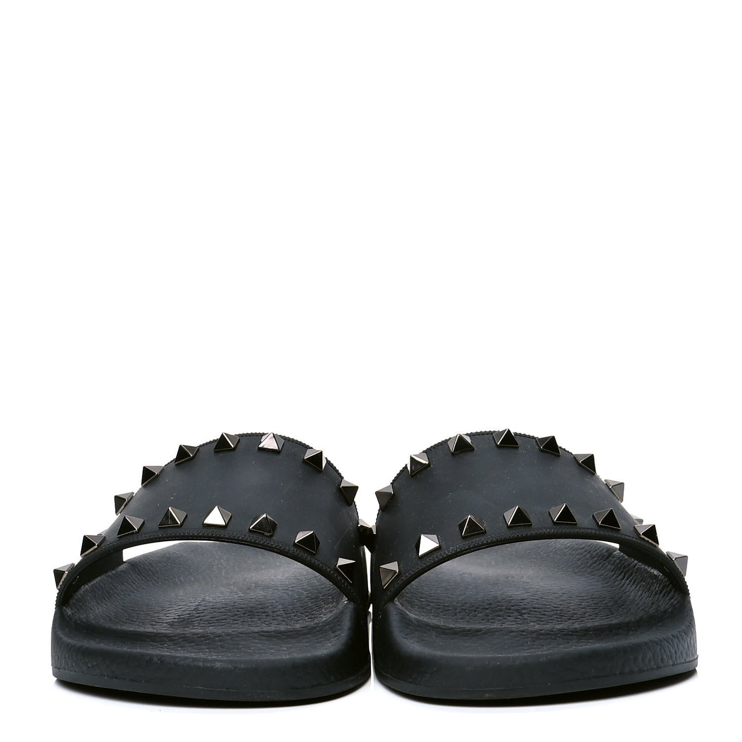 Rubber Rockstud Slide Sandals 39 Black