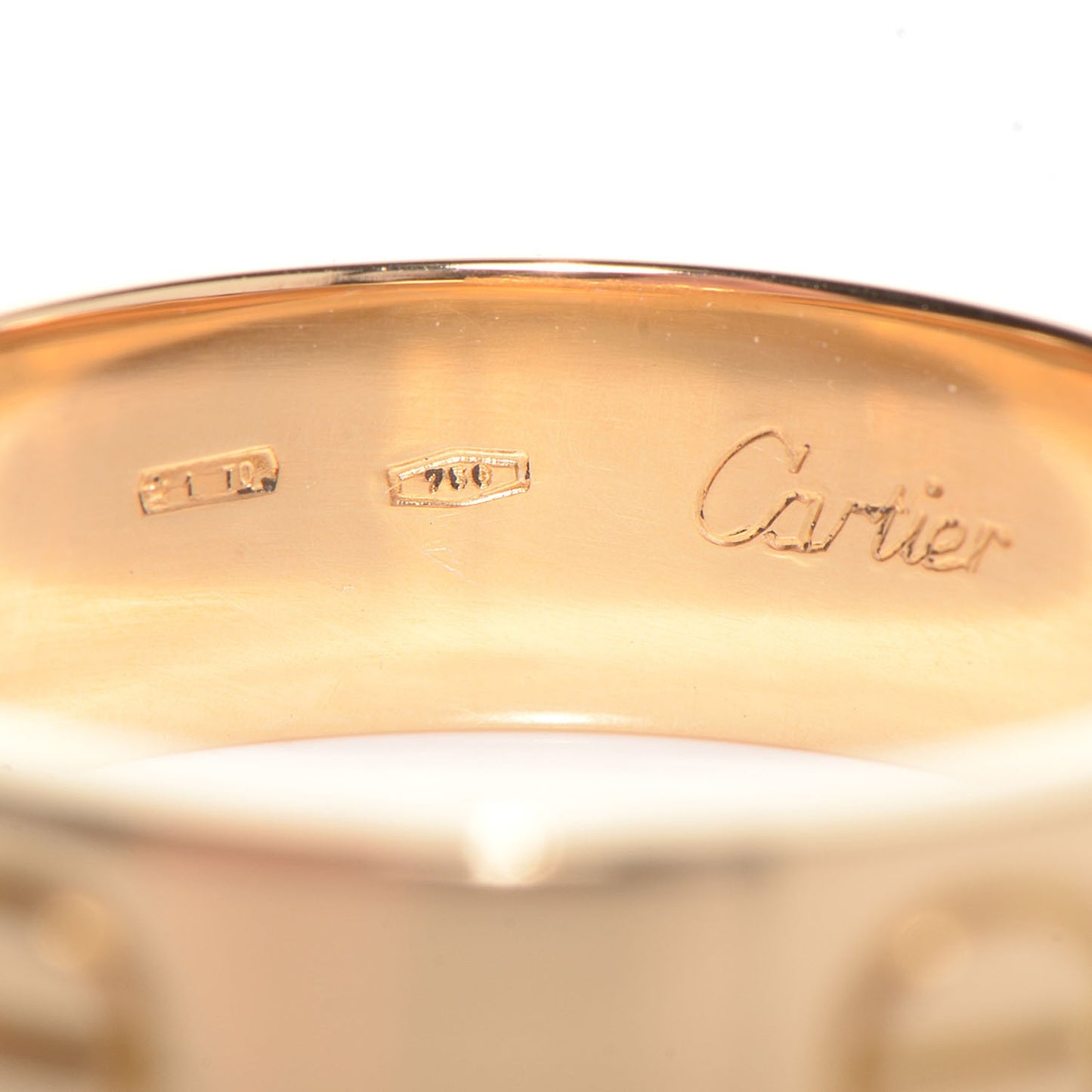 18k Yellow Gold LOVE Ring Size 60 9.25