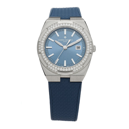 Vacheron Constantin Stainless Steel Rubber Diamond Bezel 33mm Overseas Quartz Watch Blue 1205V/100A-B590 1 of 7