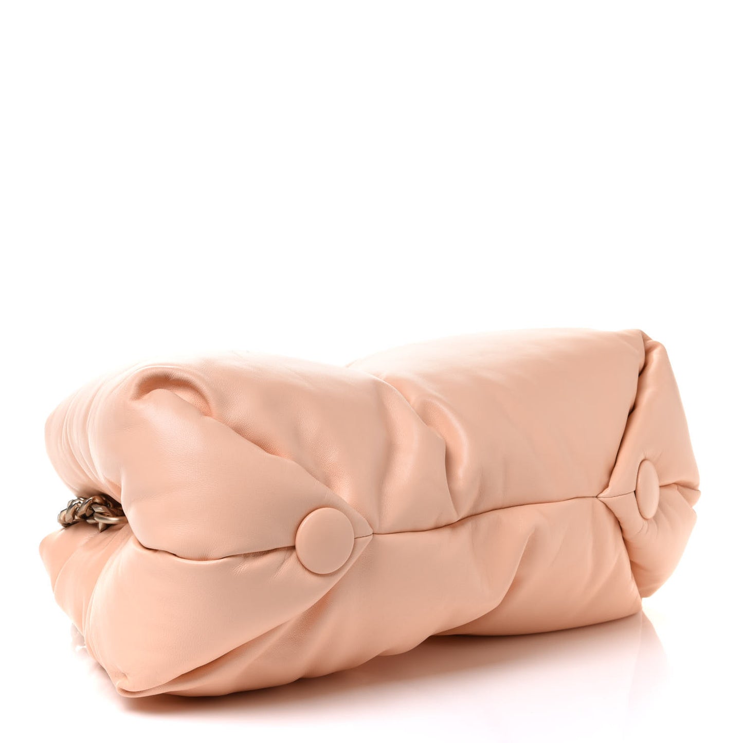 Lambskin Puffy Tobo Chain Shoulder Bag Pink
