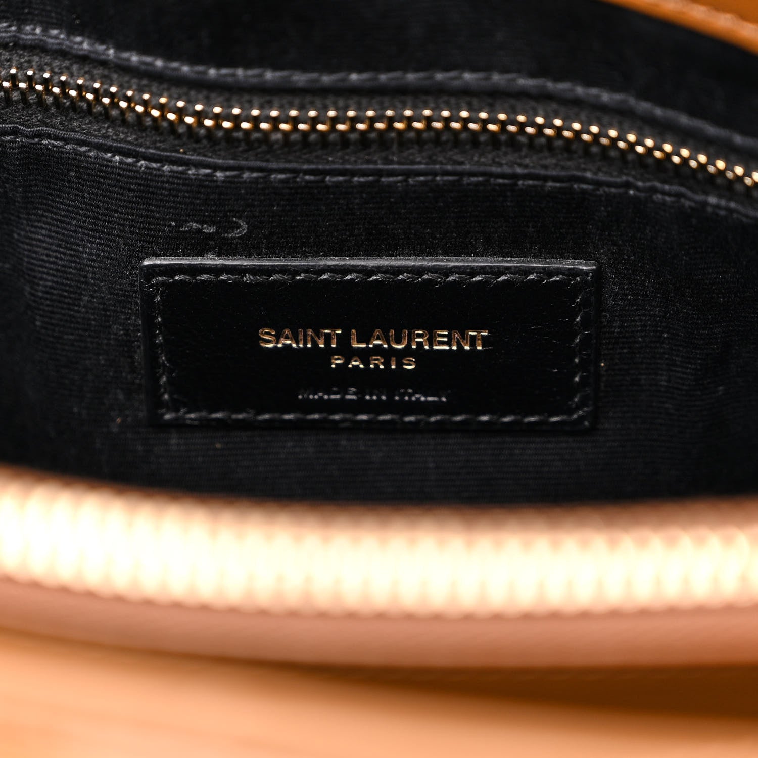 Saint Laurent Calfskin Y Quilted Monogram Medium Loulou Chain Satchel Dark Natural 7 of 13