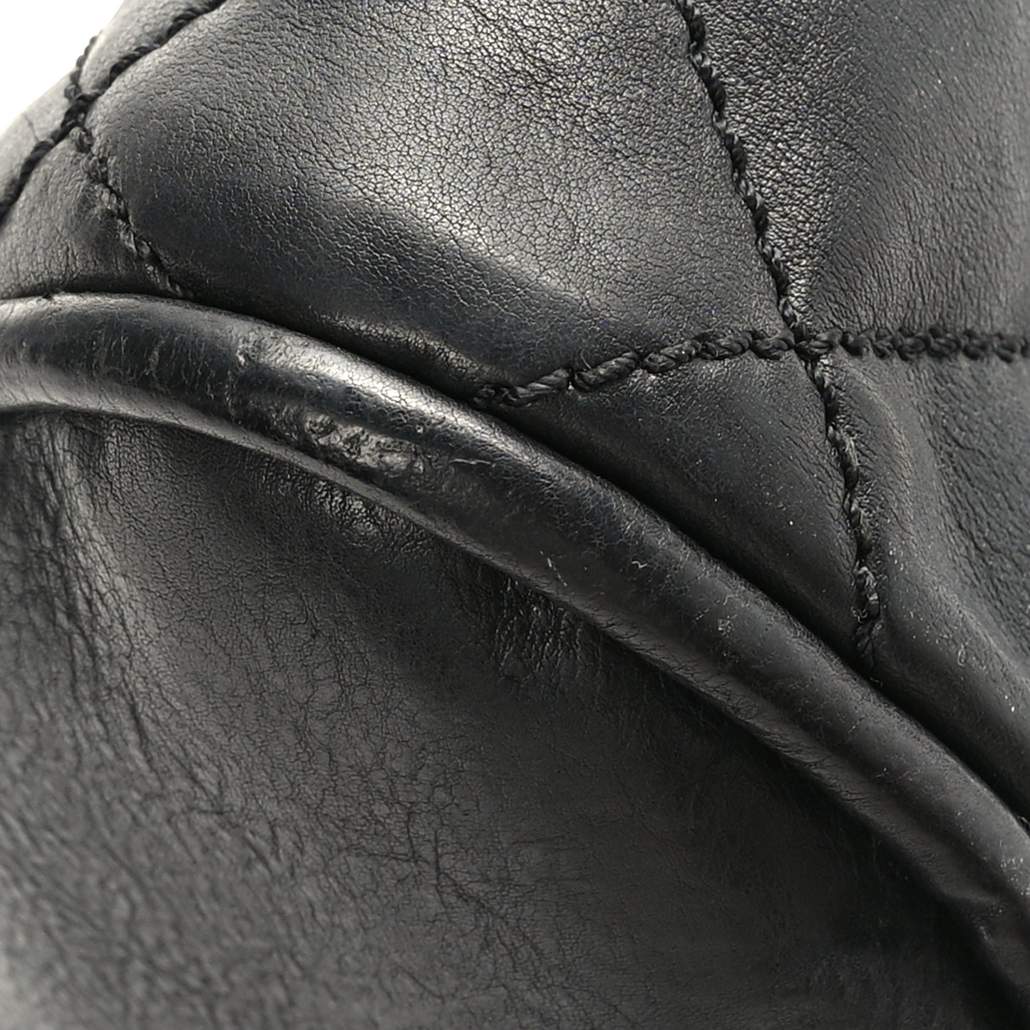 Caviar Quilted Small Bowler Black