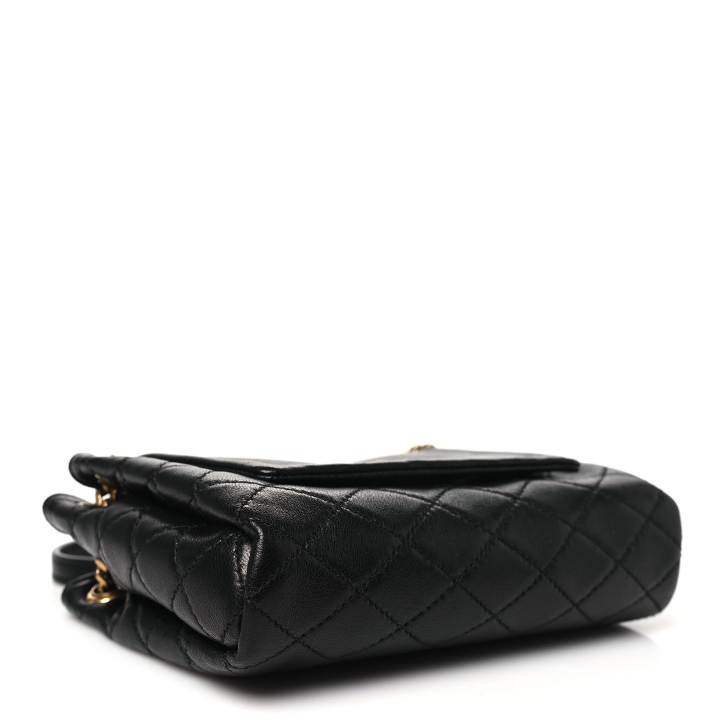 Lambskin Quilted Monogram Mini Nolita Black