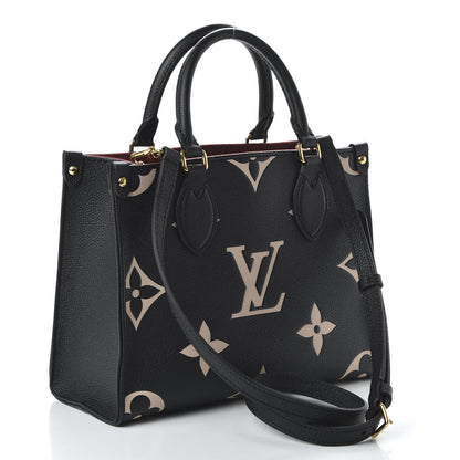 Louis Vuitton Empreinte Monogram Giant Onthego PM Black Beige 3 of 9
