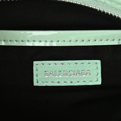 Balenciaga Patent Crocodile Embossed Classic Silver Hardware Nano City Light Green 6 of 10