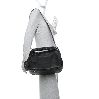 Louis Vuitton Mahina Beaubourg Hobo MM Black 2 of 12