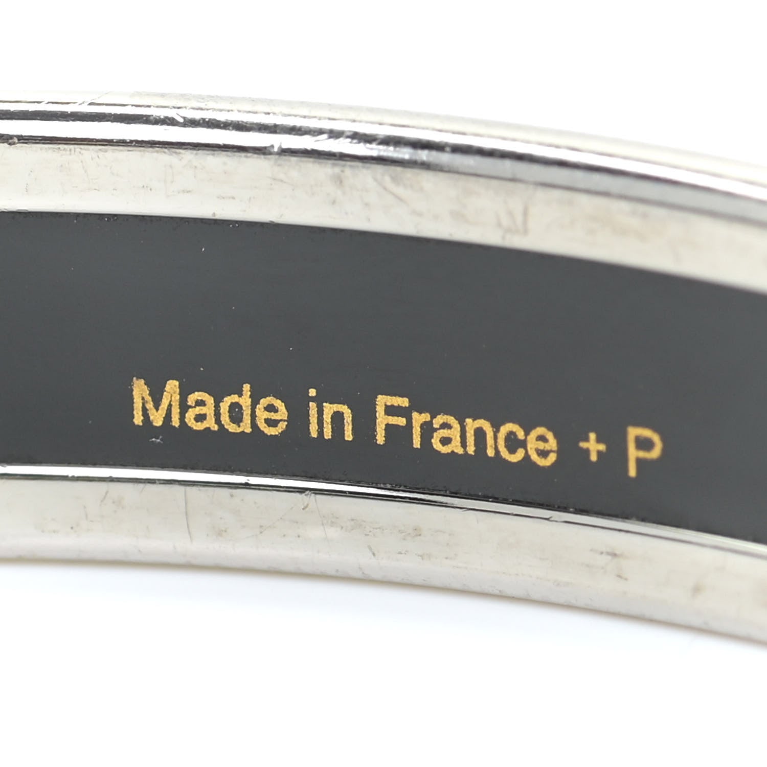 Hermes Enamel Printed Narrow Balcons Du Guadalquivir Bracelet 65 Black 5 of 6