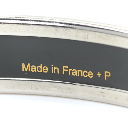 Hermes Enamel Printed Narrow Balcons Du Guadalquivir Bracelet 65 Black 5 of 6