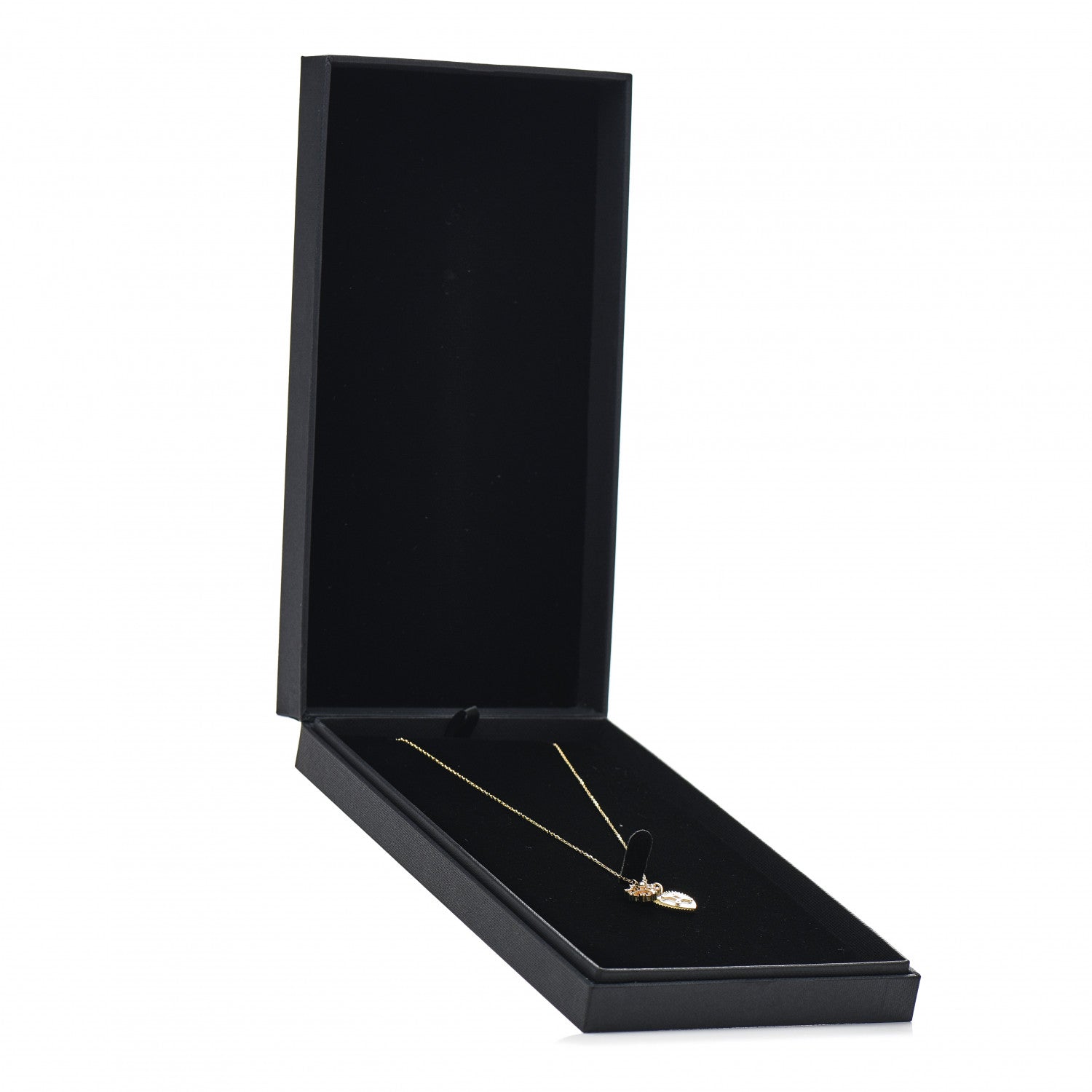 Foundrae 18K Yellow Gold Diamond Mini True Love Small Mixed Charm Belcher Chain Necklace 5 of 5