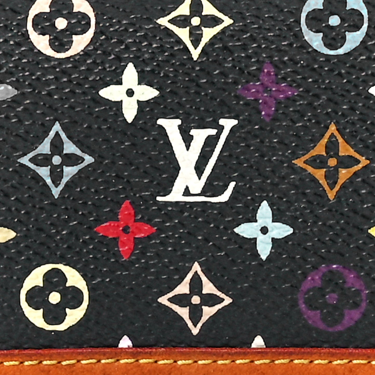 Monogram Multicolor Key Pouch Black