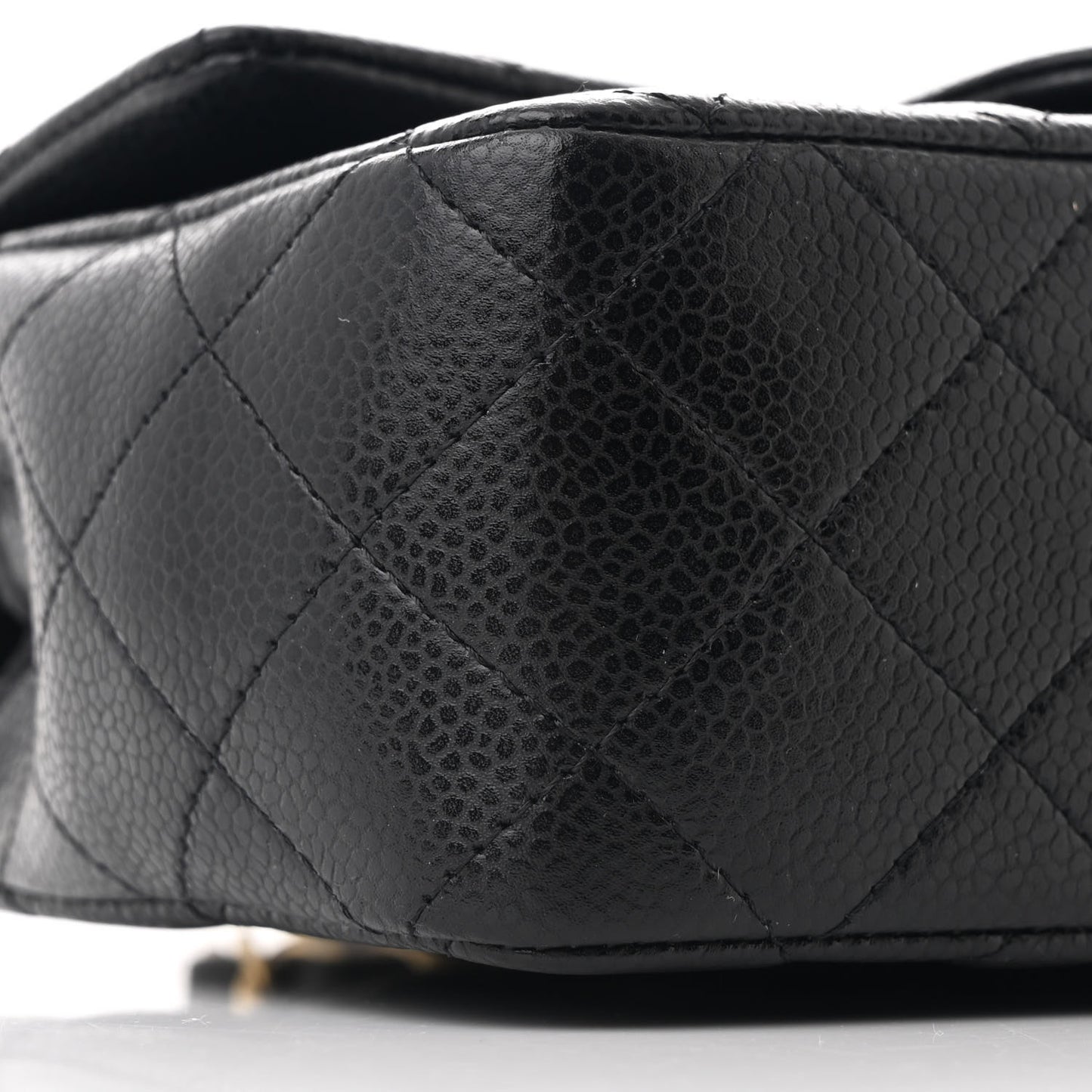 Caviar Quilted Mini Rectangular Flap Black