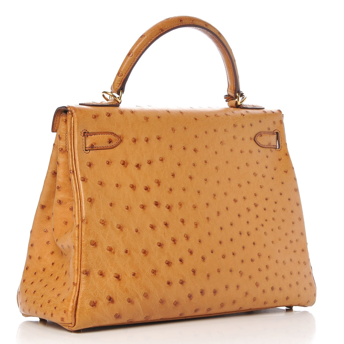 Ostrich Kelly Retourne 32 Gold